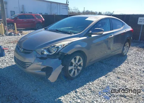 2013 Hyundai Elantra Limited z USA, uszkodzony, nr VIN 5NPDH4AEXDH281535